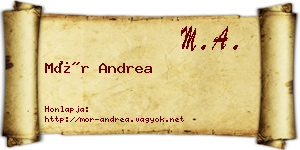 Mór Andrea névjegykártya