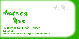 andrea mor business card