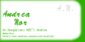 andrea mor business card